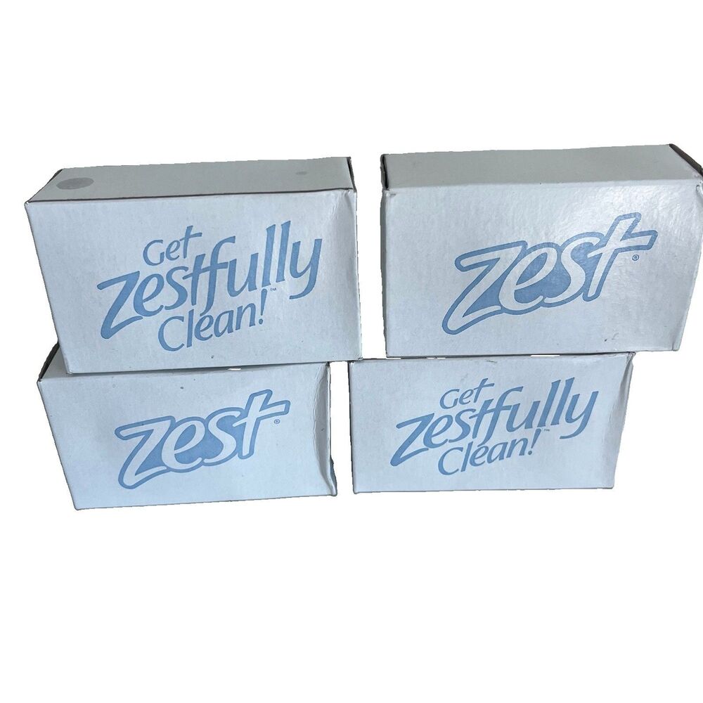 Vintage Zest Zestfully Clean 4 oz. Bar Soap lot of 4 bars USA Movie Prop NOS